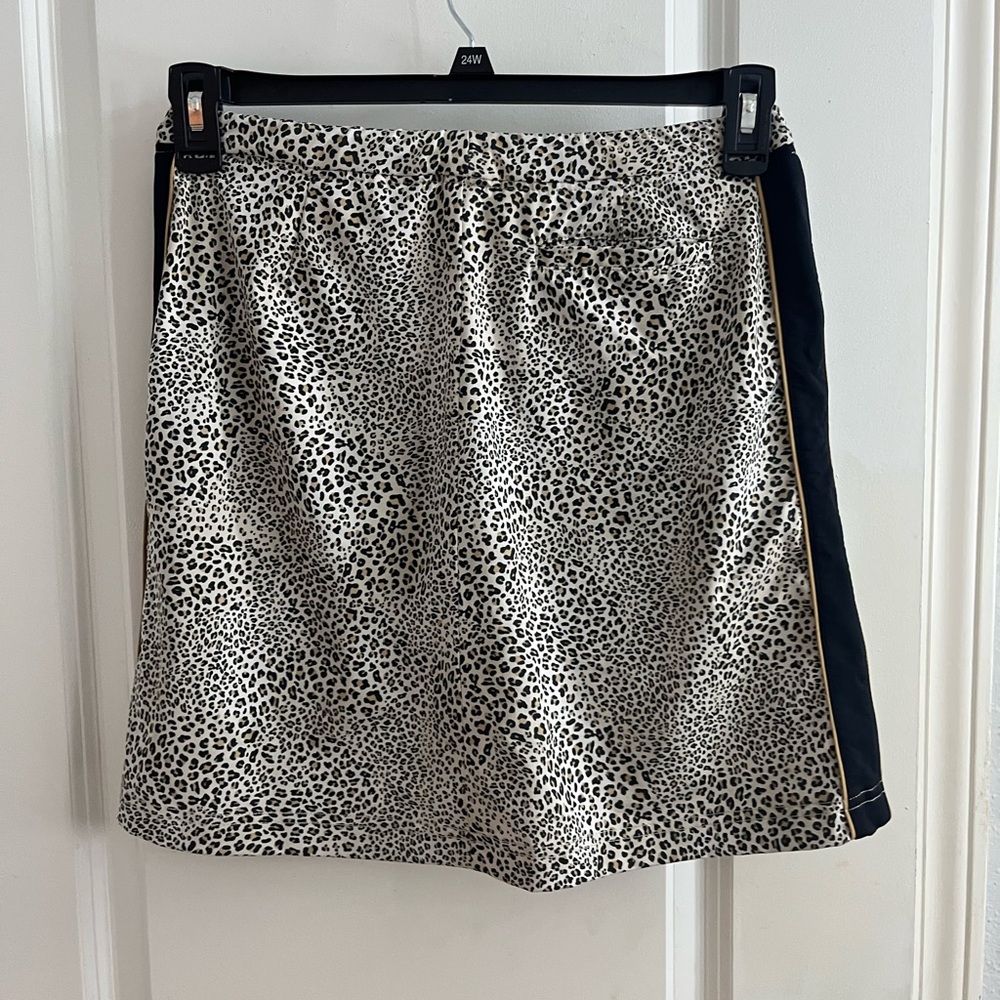 Leopard Print Skater Skirt